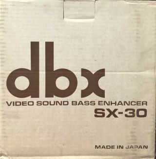 Dbx Sx - 30 Video Sound Bass Enhancer  Vintage