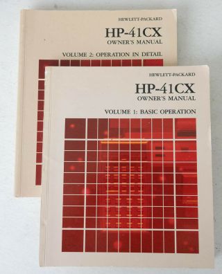 Hp - 41cx Manuals Volumes 1 & 2 -,  Standard Applications