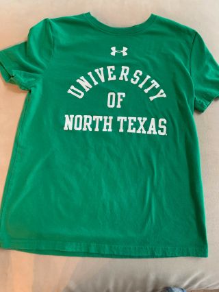 Under Armour Heat Gear University Of North Texas Green Youth L/jg/g T - Shirt