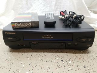 Panasonic Pv - V4022 Omnivision 4 Head Vcr Vhs Player - - Remote Cables Tape
