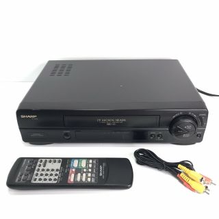 Sharp Vc - A552 Vhs Player Vcr Recorder 4 Head 19 Micron Heads W/ Remote |