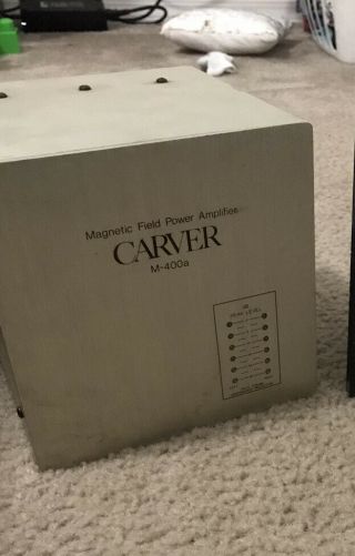 Carver M - 400 Magnetic Field Power Amplifier Cube Silver Not Tested/