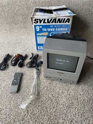 Sylvania Ssc509d 9 Inch Crt Tv Dvd Player Retro Gaming W/ Remote