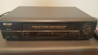 Black Sharp Vc H800u 4 Head Hi Fi Stereo Video Cassette Recorder Vcr Vhs