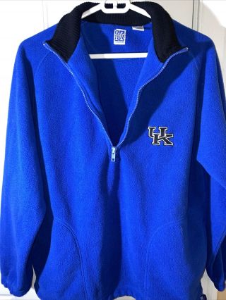 Ksport University Of Kentucky 1/4 Zip Sweatshirt Size Small Uk Hoodie 100 Poly
