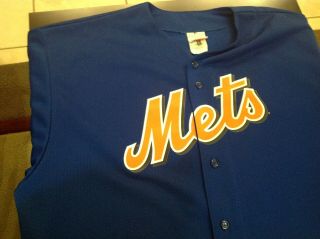 Men’s Majestic Roberto Alomar 12 York Mets Jersey Mlb Blue Size 2xl