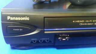 Panasonic PV - V4522 4 - Head HiFi Stereo Omnivision VHS VCR W/ Remote & AV Cables 3