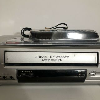 Panasonic PV - V4523S VCR Recorder VHS Player with Remote 4 Head Hi - Fi Omnivision 3