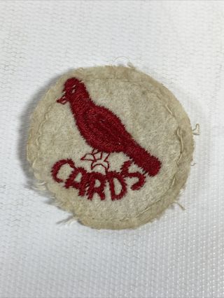 Vintage St Louis Cardinals Embroidered Felt Logo Patch 2 " Handmade E5