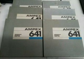 (6) Ampex 641 Professional Audio Tape,  1/4 