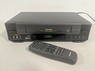 Toshiba Vcr With W/remote W - 528 Vhs Tape Player 4 Head Hi - Fi