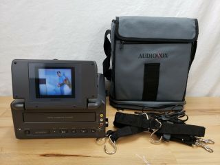 Audiovox Vbp1000s Portable Vhs Player -,  Power Supply,  Bag W/straps