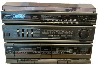 Panasonic Sg - H10 Turntable,  Equalizer,  Tuner,  Double Cassette Deck Stereo System