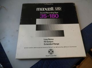 Maxell Ud 35 - 180 10.  5 " X 1/4 " Metal Reel And Tape