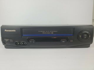 Panasonic Pv - V4521 Vhs Vcr Recorder (no Remote) Small Crack In Plastic