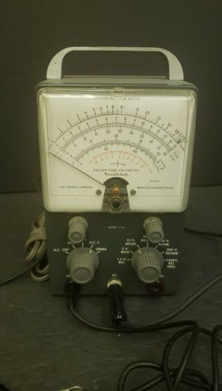 Vintage Heathkit Model V - 7 A Vtvm Vaccum Tube Volt Meter