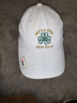 2017 US Open Erin Hills USGA Golf Hat White Baseball Cap With Ball Marker 2