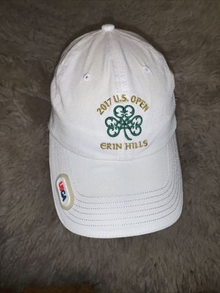 2017 US Open Erin Hills USGA Golf Hat White Baseball Cap With Ball Marker 3