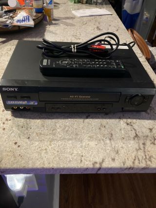 Sony Slv - N51 4 - Head Hi - Fi Stereo Vcr W/remote Coaxial Cable