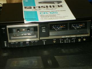 Vintage Fisher Cr - 125 Stereo Cassette Deck.  Serviced & Large Vu Meters