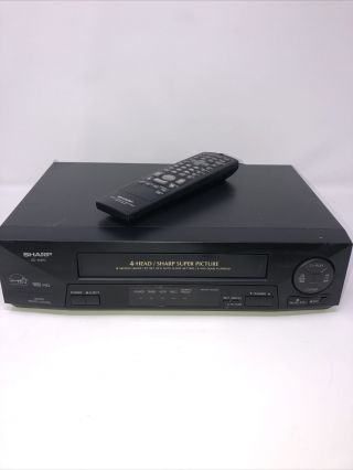 Sharp " Picture " Vc - A410u Vcr Vhs Recorder Player/ 4 Head,  With Remote