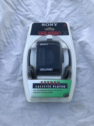 Vintage Sony Walkman Stereo Cassette Player W/ Headphones - Container