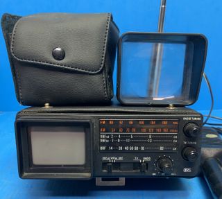 Vintage Radio Shack Am/fm/vhf/uhf Tv Portable Dc