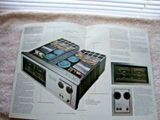 1970s LUX Luxman M - 4000 Power Amp 3 Page Brochure Pamphlet 2