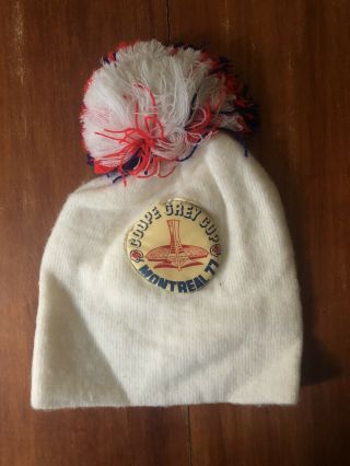Coupe Grey Cup Cfl Winter Beanie Hat 1977 Lcf Rare Canadian Football League