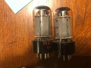 Vintage Pair 7591 Amp Tube Rca Test Strong Audio Matched