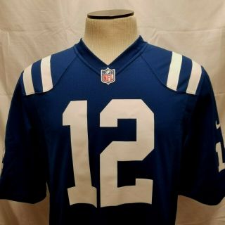 Nike Nfl Indianapolis Indy Colts Size Medium On Field Jersey Andrew Luck 12 Euc