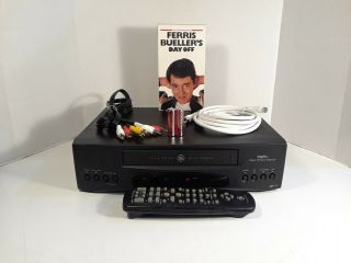 Ge Vg4262 Vcr 4 - Head Vhs Recorder Player Hi - Fi Stereo W/ Remote,  A/v Cables,  Tape