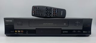 Toshiba W - 614 Vcr Vhs 4 Head Hifi Stereo Video Cassette Recorder Player W/remote