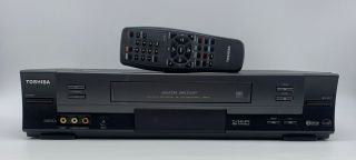 Toshiba W - 614 VCR VHS 4 Head HiFi Stereo Video Cassette Recorder Player w/Remote 2
