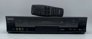 Toshiba W - 614 VCR VHS 4 Head HiFi Stereo Video Cassette Recorder Player w/Remote 3