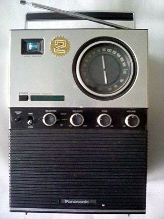 Vintage Panasonic Portable 8 - Track Tape Player Am Fm Radio Great Rf - 71201