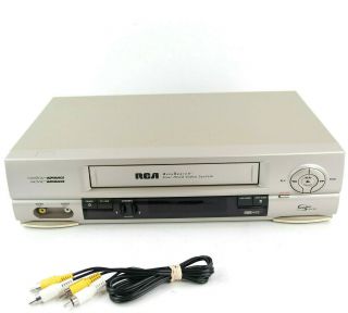 Rca Vr557 Vcr 4 Head Video Cassette Recorder Vhs Player With Tv Cable
