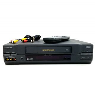 Toshiba Vcr Plus Vhs Player Recorder M683 4 Head Hi Fi Stereo & Remote & Cable