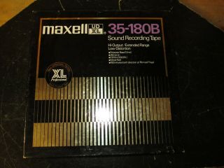 Maxell 35 - 180b Metal 10.  5 Inch Reel - To - Reel & Tape E41