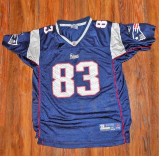 Nfl Reebok England Patriots 83 Wes Welker Jersey Youth Size Xl (18 - 20)