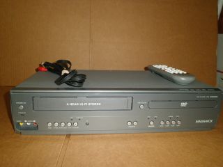 Dvd Vcr Combo Magnavox Dv225mg9 Hi Fi 4 - Head With Remote And Cable