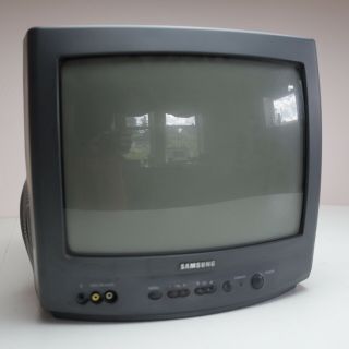 Vintage Samsung 1990s Crt Tube Tv Color Television Model Txj1366 Retro Gaming