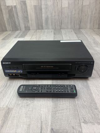 Sony Slv - N51 Hi - Fi 4 - Head Stereo Vcr Vhs Player - - With Remote