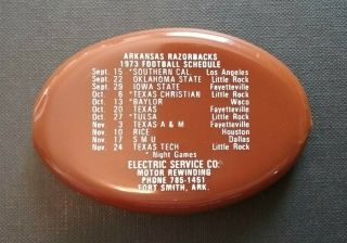 1973 Arkansas Razorbacks Football Schedule Flexible Plastic Change Purse