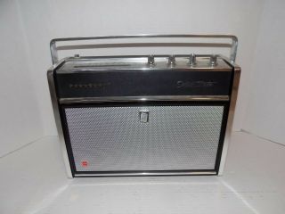 Vintage Looking Panasonic Sg 610 Solid State Portable Turntable Radio Metal Case