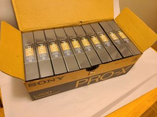 Sony Pro X/l - 500 Professional Master Grade Beta Video Cassettes Box Of 10