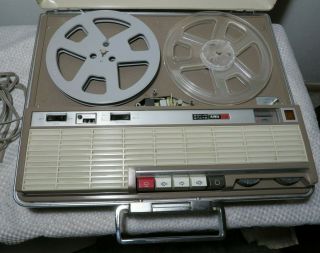 Vintage 1960 ' s Aiwa Reel To Reel Portable Recorder & Player Suitcase Style 3
