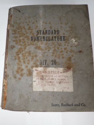 1940 Sears Roebuck Standard Nomenclature Radio Record Television Service Manuals