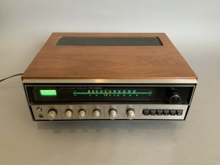 Kenwood Kr - 4200 Vintage Stereo Receiver In Wood Cabinet