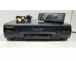 Panasonic 4 Head Hifi Stereo Vhs Player Pv - V4522k With Remote & Cables